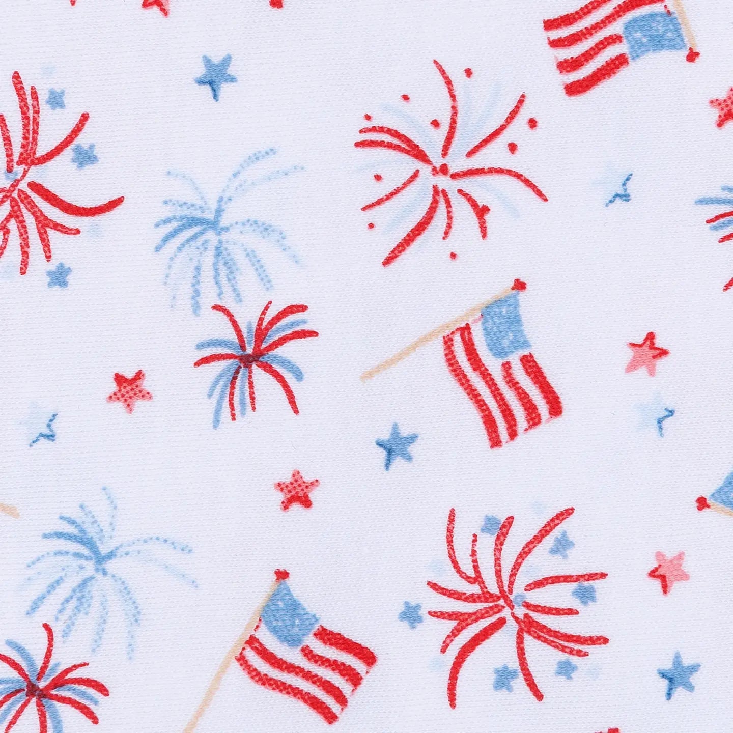A Sparkly Fourth Print Zip Footie