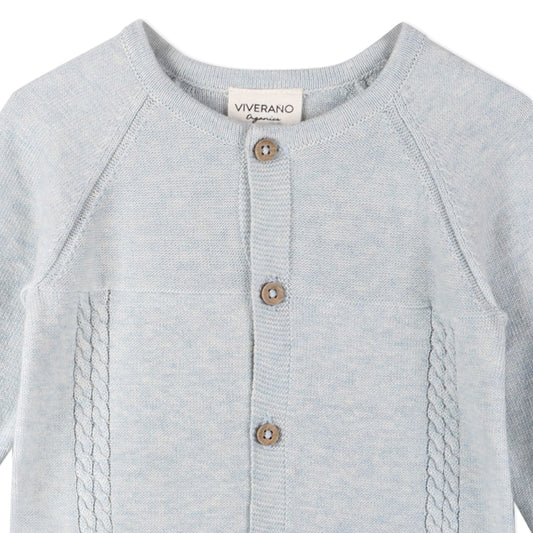 Pointelle Cable Knit Baby Jumpsuit