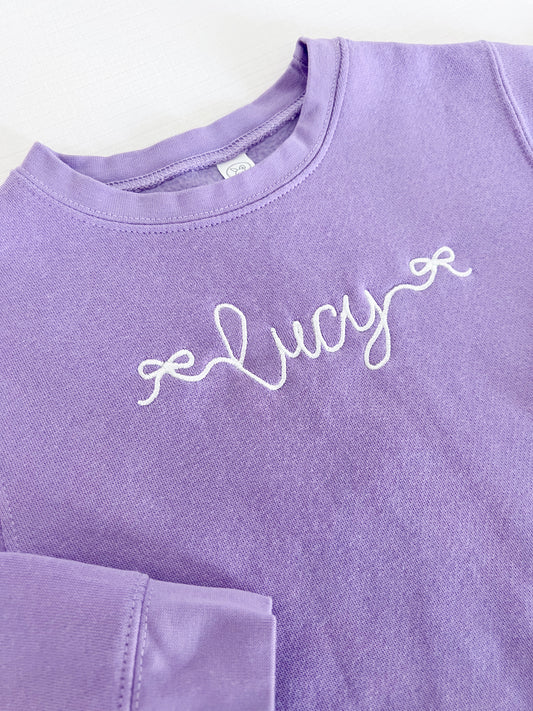 Monogrammed Purple Sweatshirt