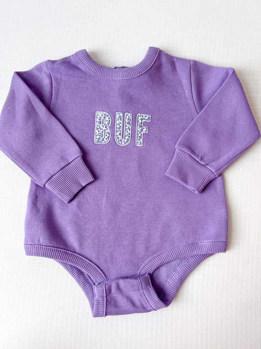 Spring BUF Applique Onesie - Purple