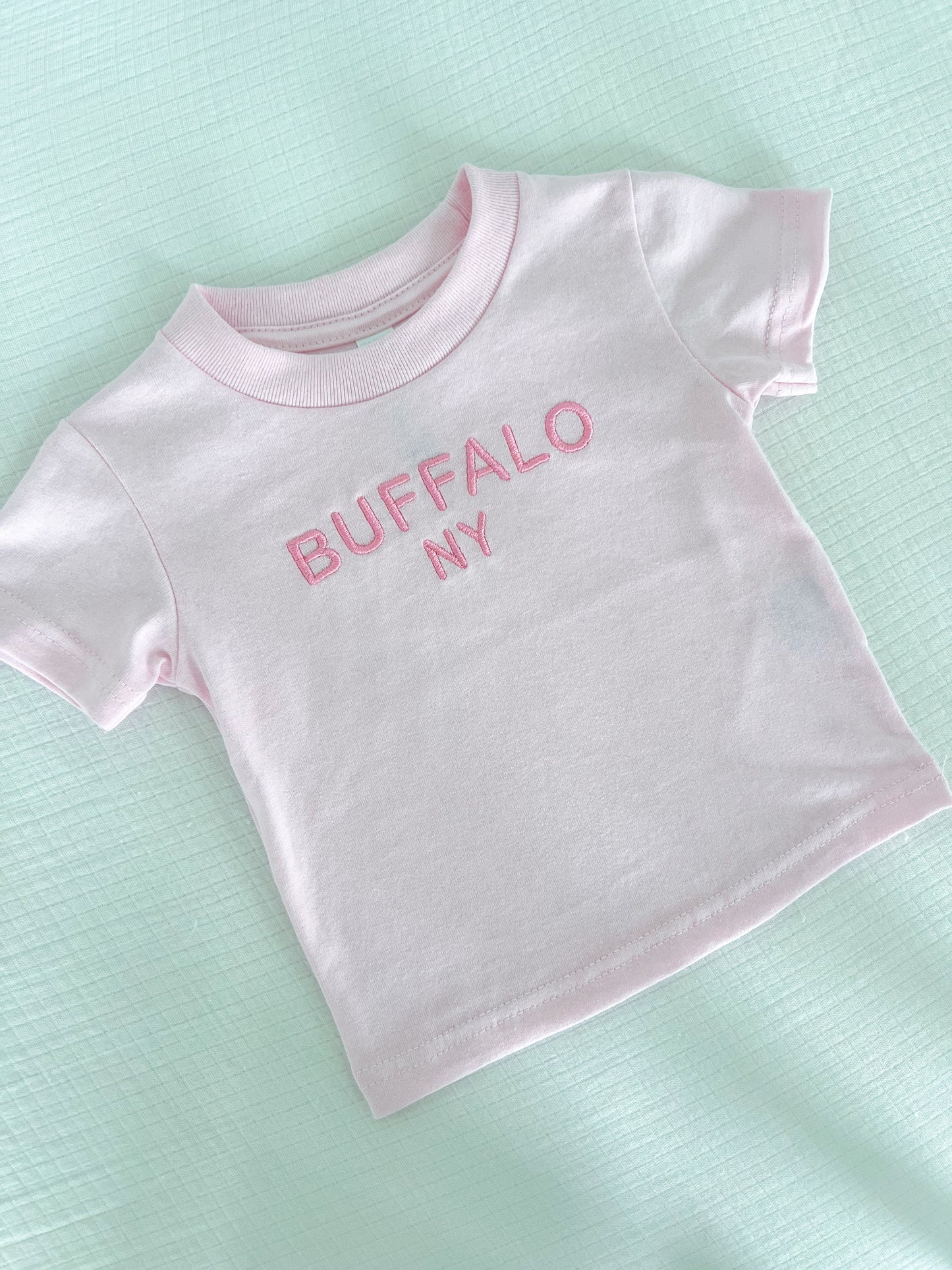 Buffalo Embroidered T - Pink