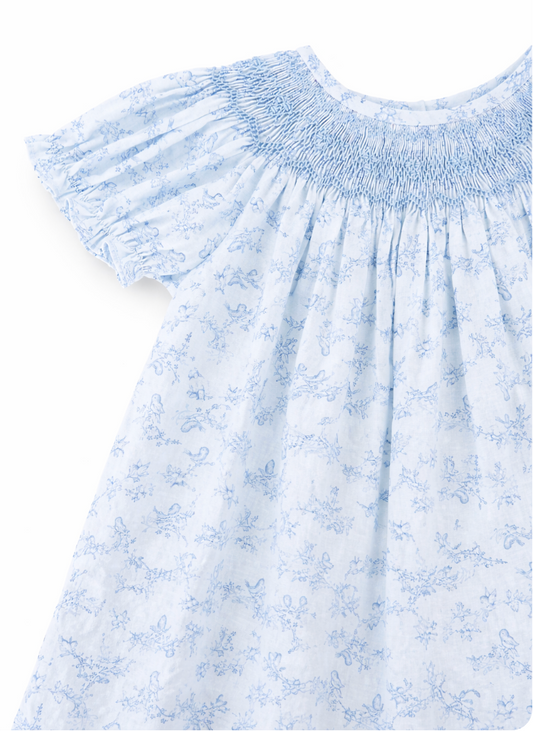 Classic Toile Blue Primrose Dress