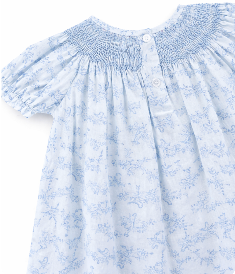 Classic Toile Blue Primrose Dress