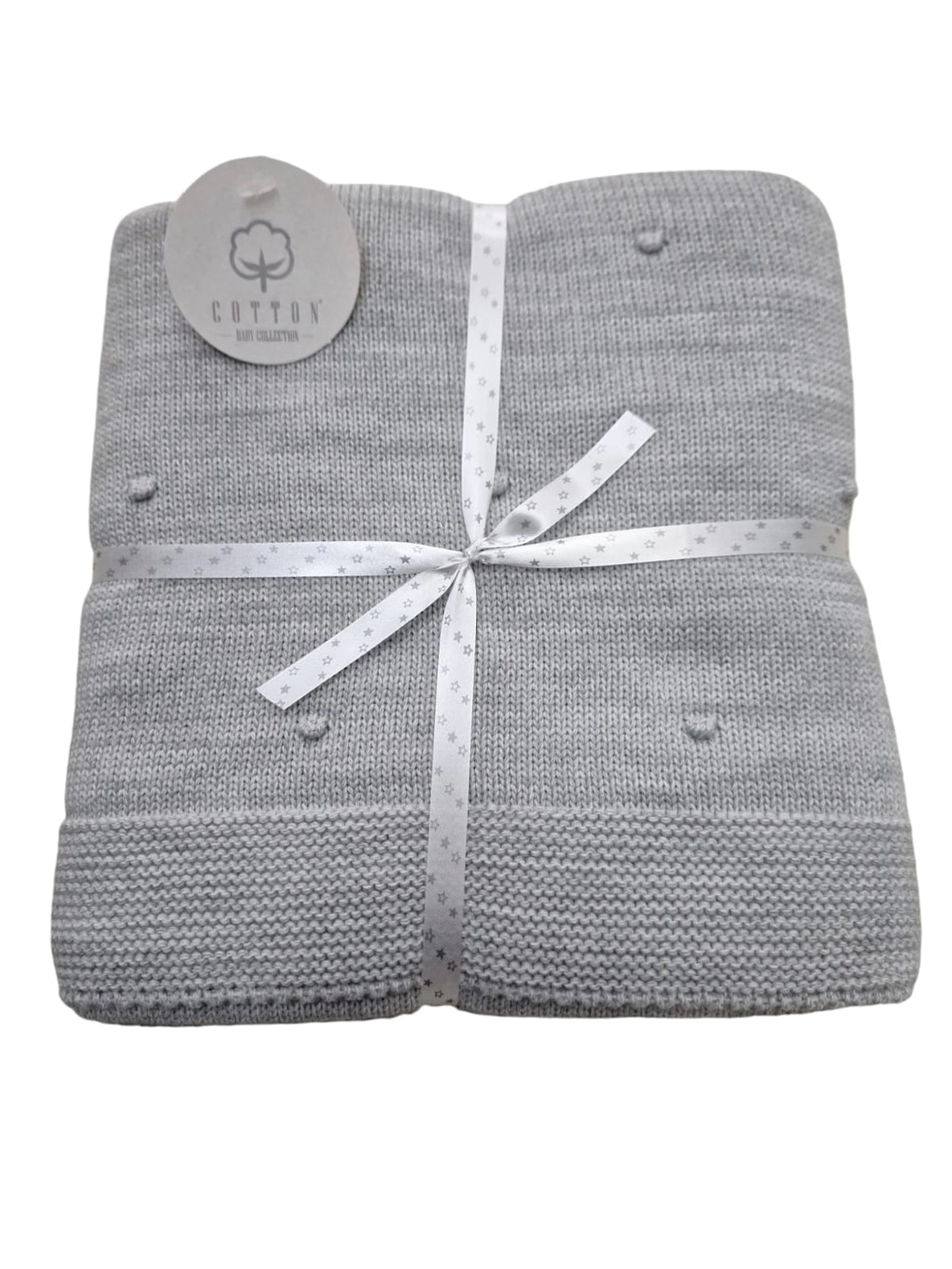 Knit Baby Blanket - Gray