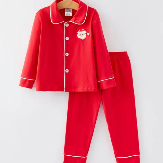 Christmas Red Embroidered Pajamas