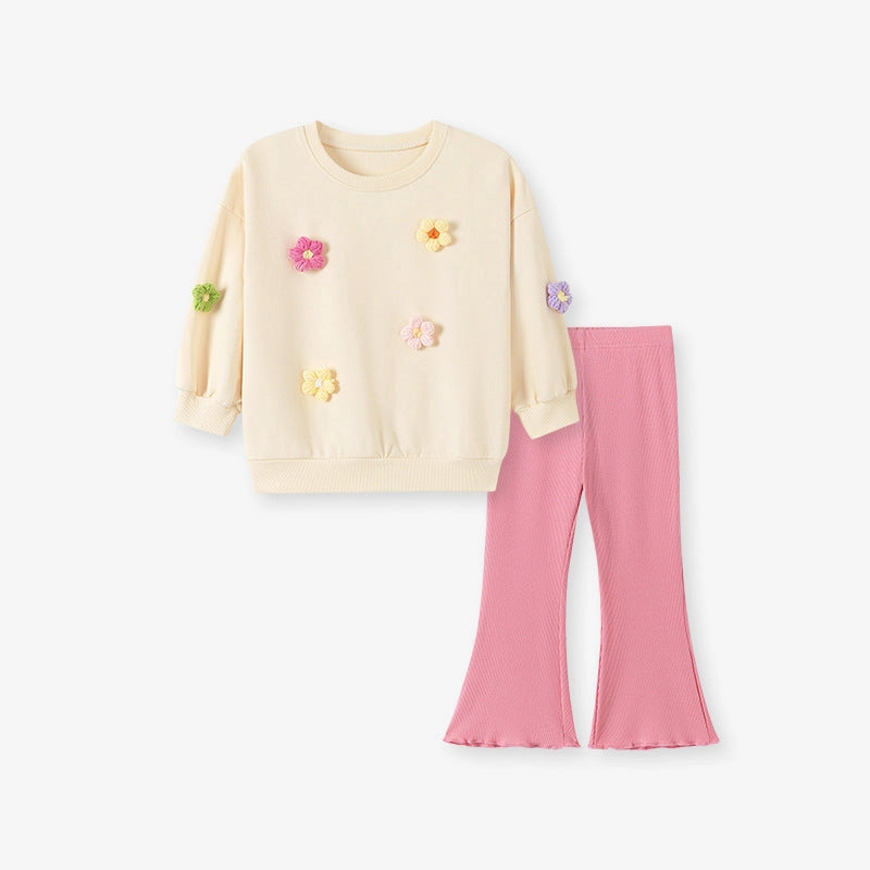 Floral Toddler Set Long Sleeve Outfit
