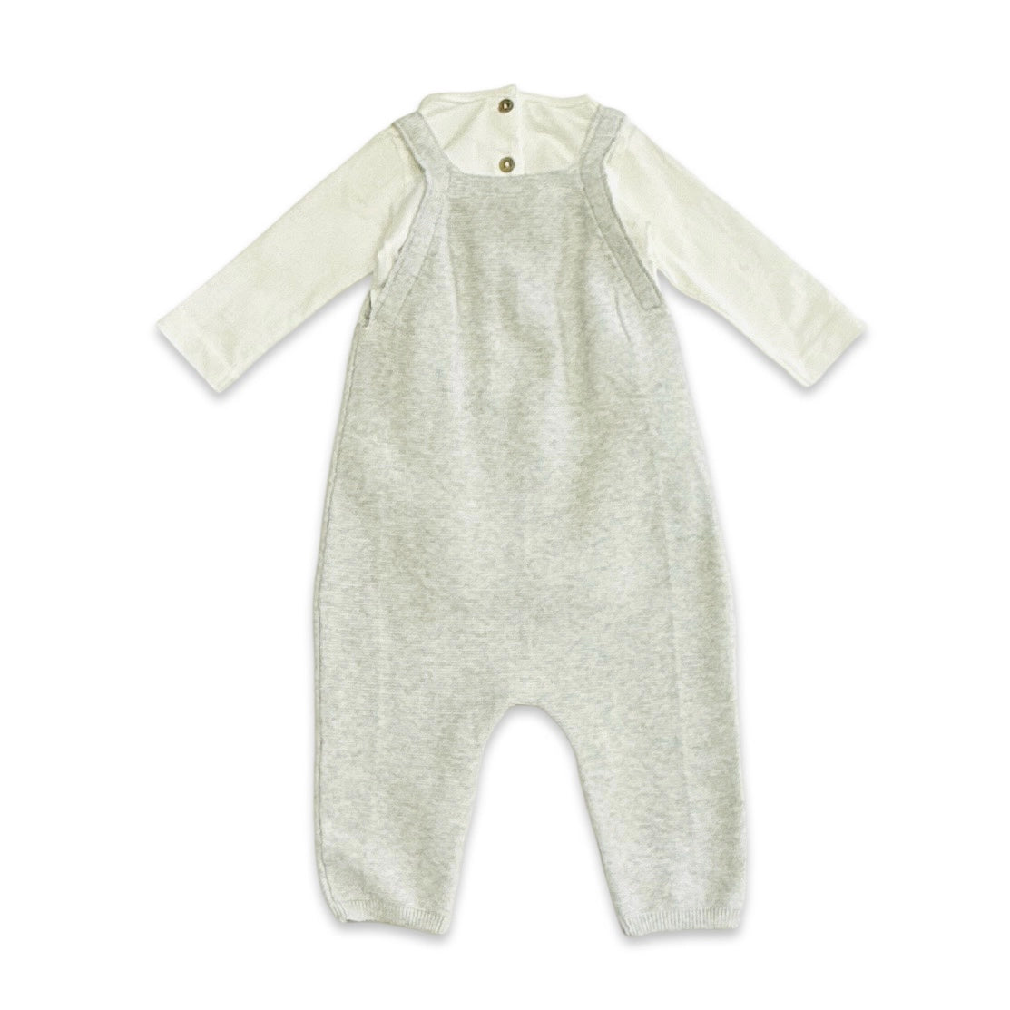 Apple Embroidered Baby Overall & Bodysuit Set (Organic)