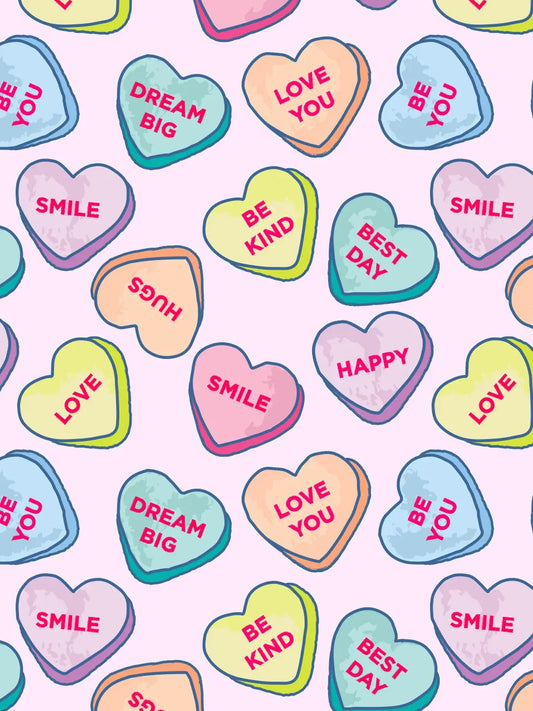 Conversation Hearts Zip Footie Pajamas