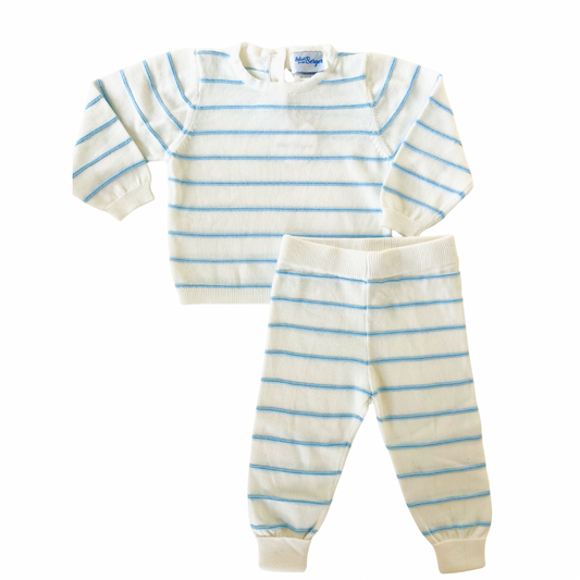 Blue and White Stripped Set