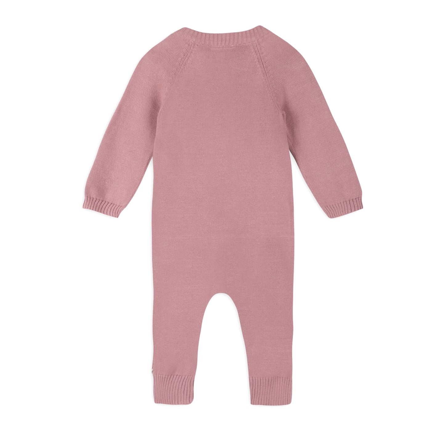 Classic Button & Pocket Sweater Knit Baby Jumpsuit (Organic)