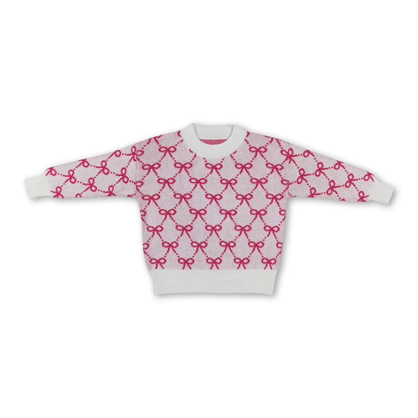 Pink Bow Winter Sweater
