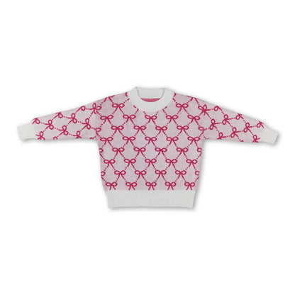 Pink Bow Winter Sweater