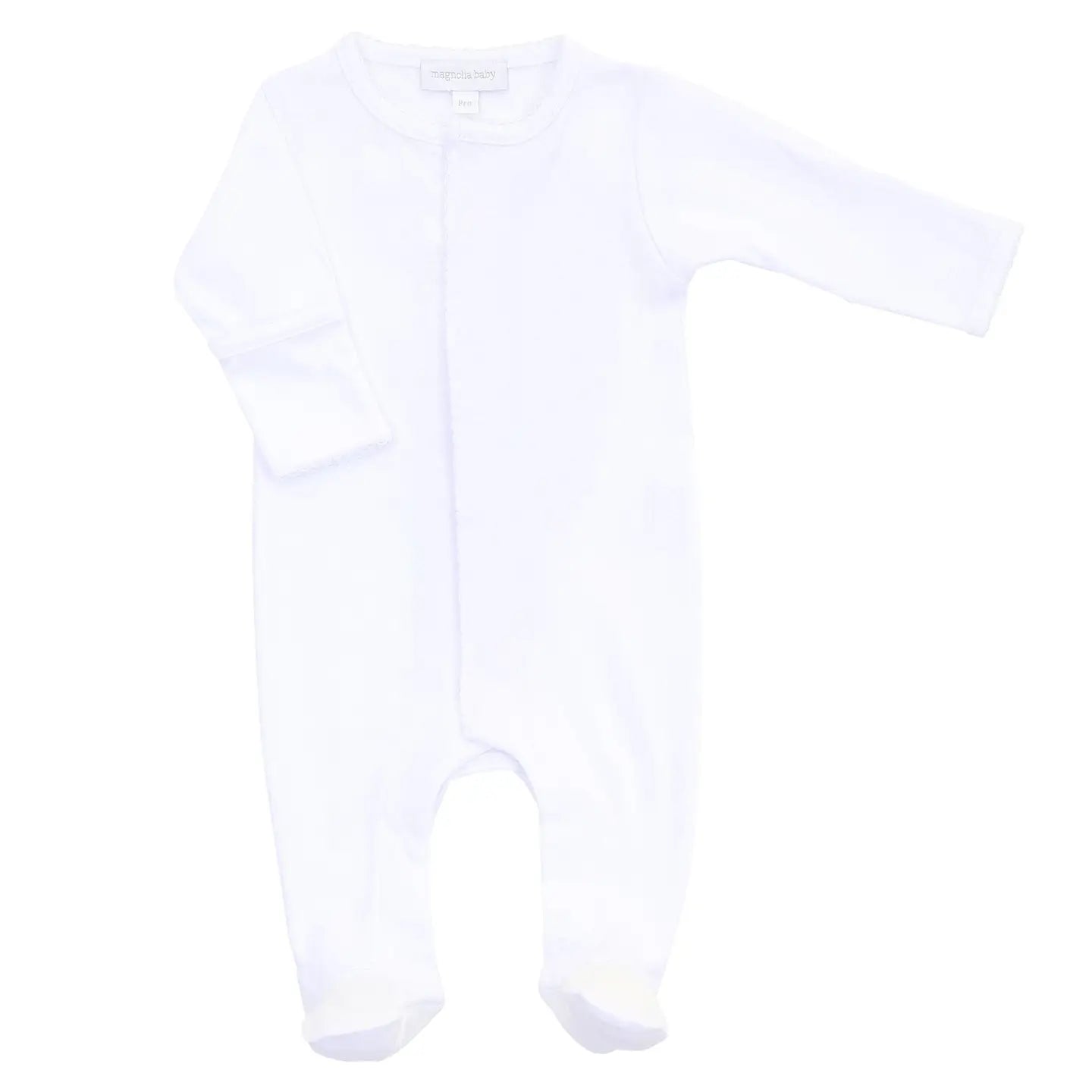 Rocking Horse Monogrammed White Trim Footie