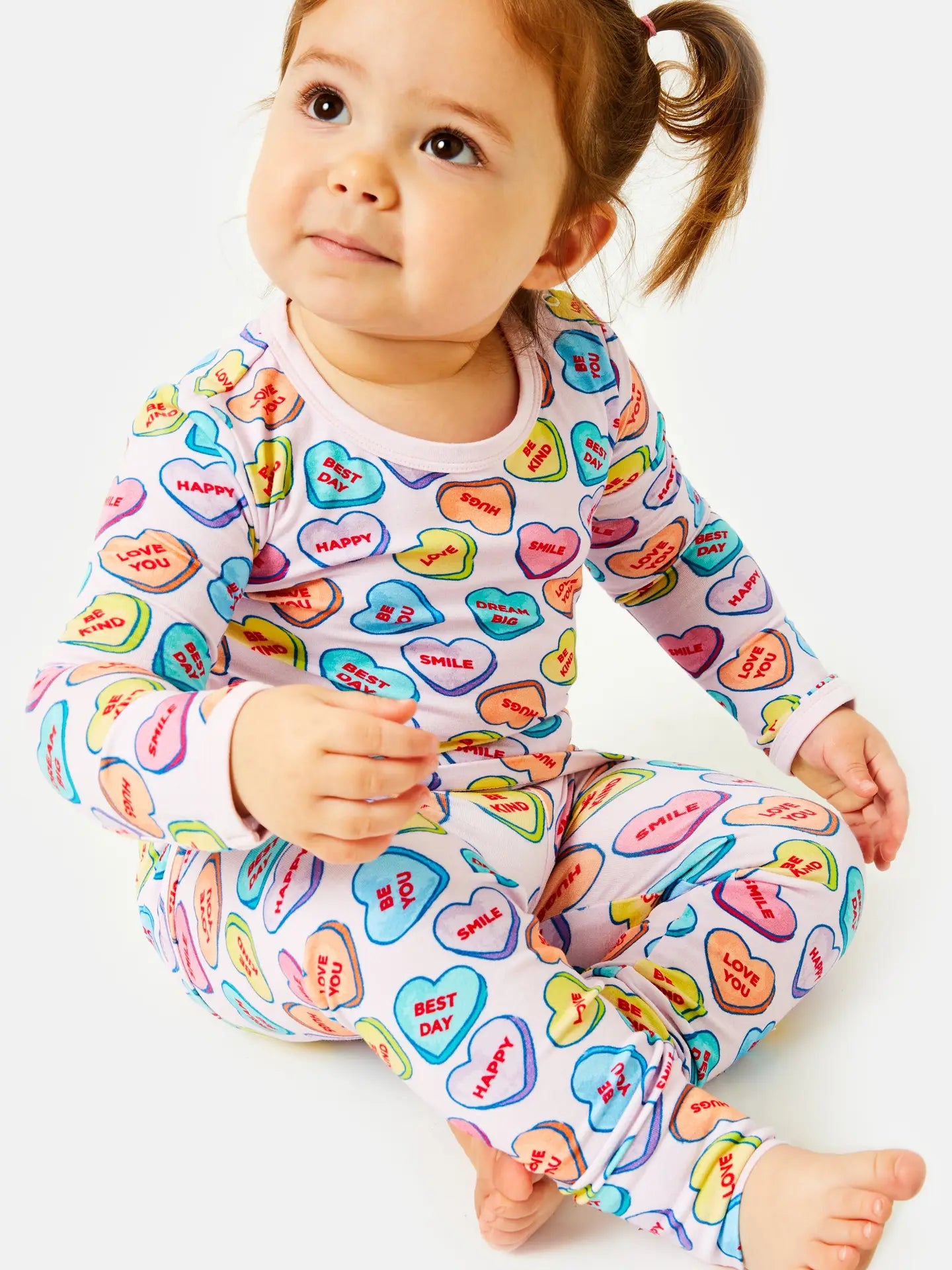 Conversation Hearts Long Sleeve Pajamas