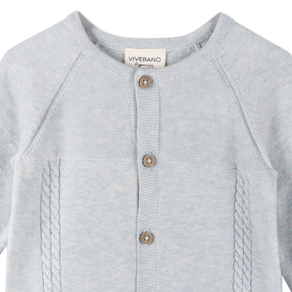 Pointelle Cable Knit Baby Jumpsuit
