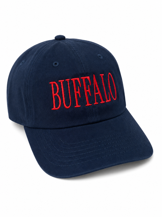 Navy BUFFALO Embroidered Hat