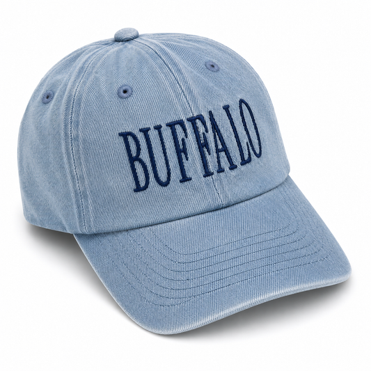 Denim BUFFALO Embroidered Hat
