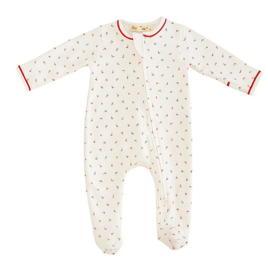 Winter Berries Zip Footie