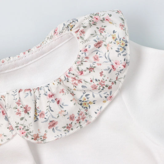 Floral Collared Onesie