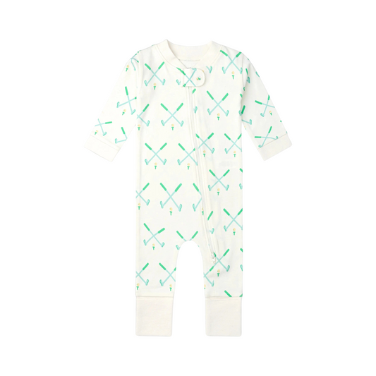 100% Organic Cotton Golf Footies Pajamas