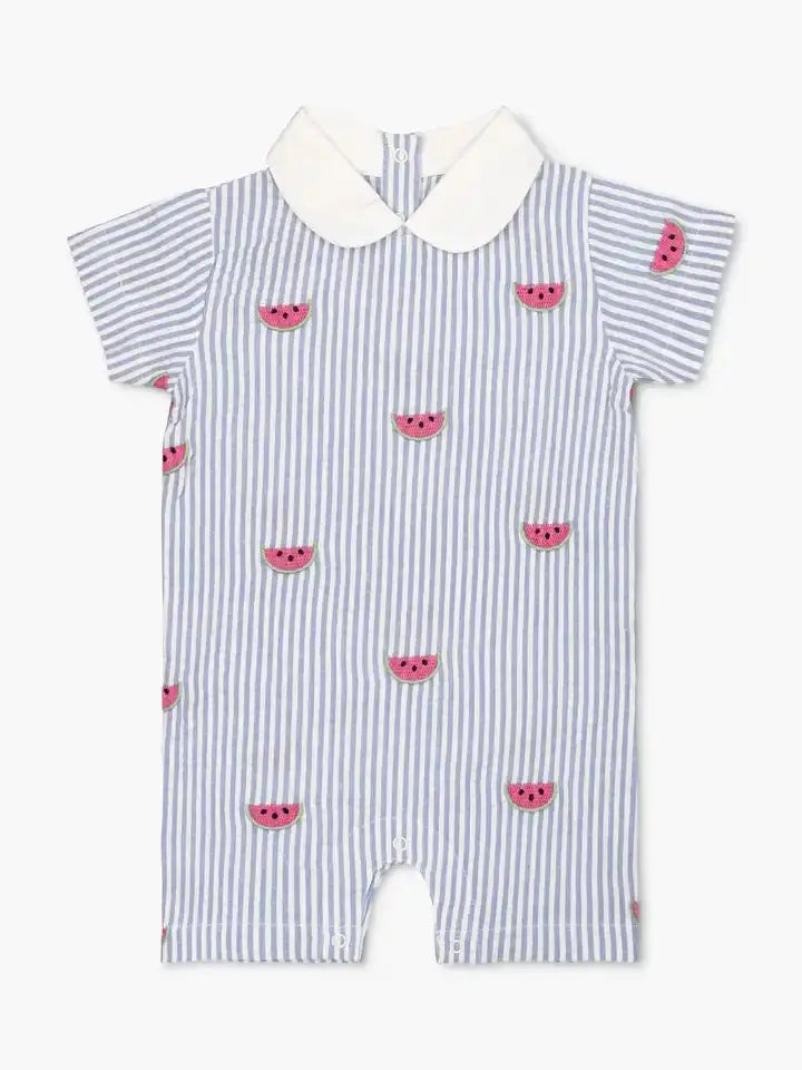 Seersucker Watermelon Romper