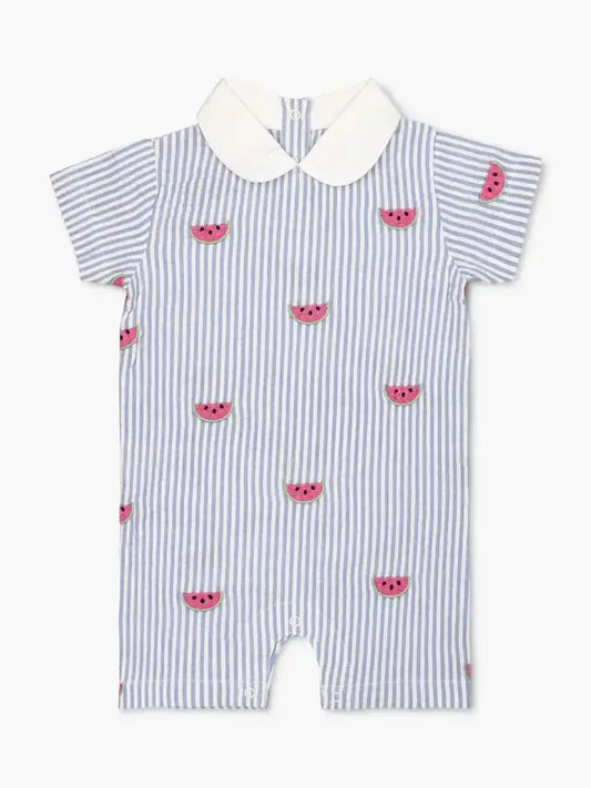 Seersucker Watermelon Romper