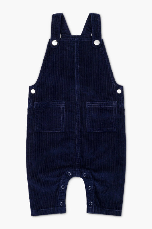 Boys Navy Corduroy Overalls