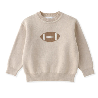 Beige Football Sweater