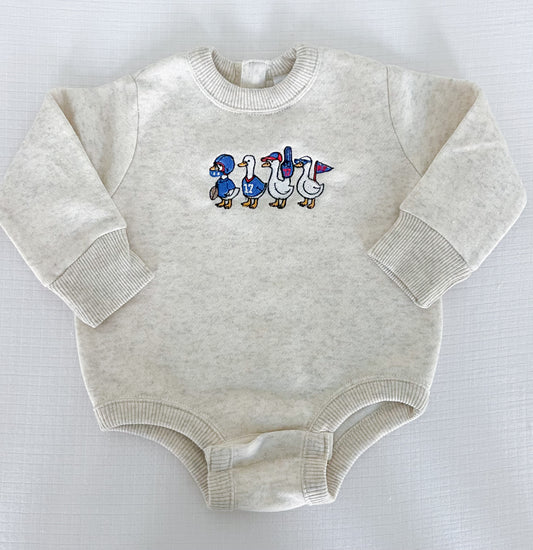 Buffalo Football Geese Embroidered Onesie Sweatshirt - Heathered