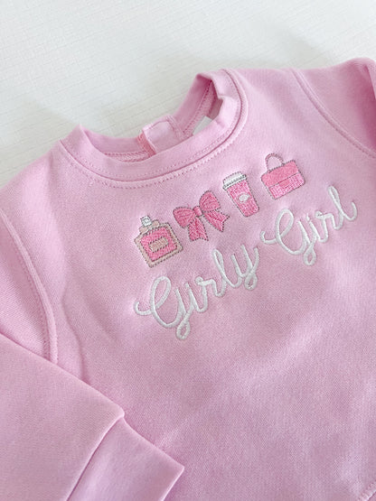 Pink Girly Girl Icon Sweatshirt