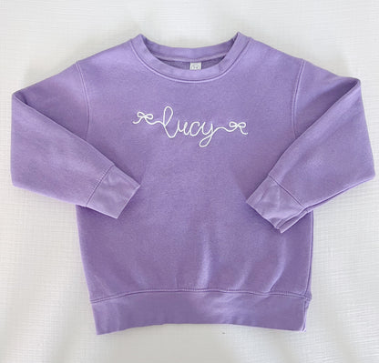 Monogrammed Purple Sweatshirt