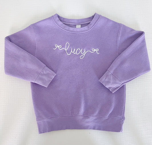 Monogrammed Purple Sweatshirt