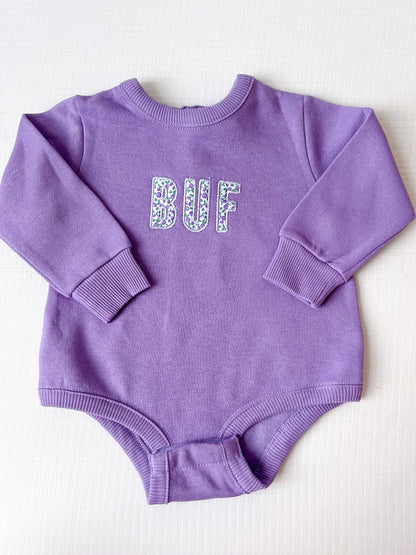 Spring BUF Applique Onesie - Purple