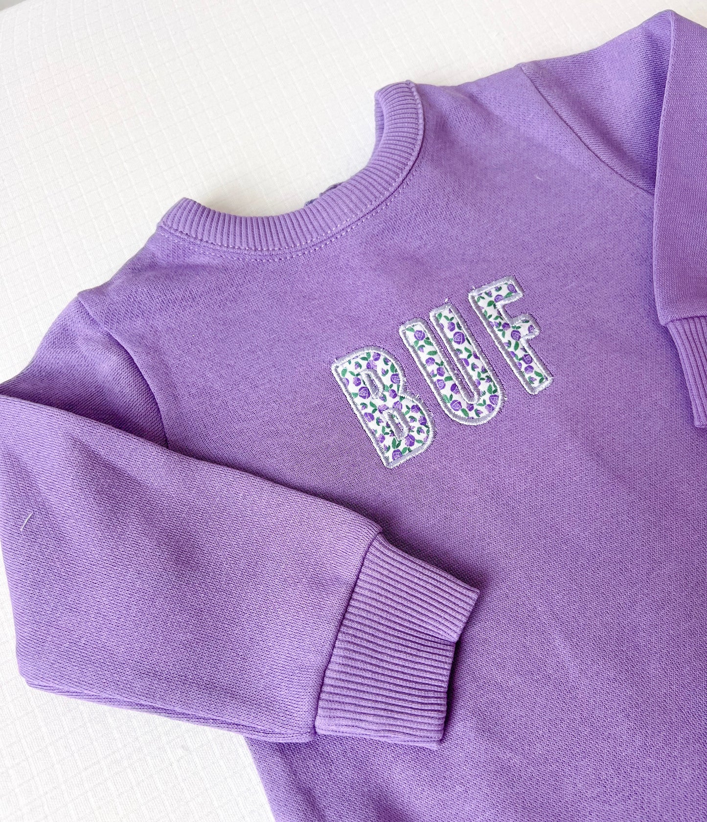 Spring BUF Applique Onesie - Purple