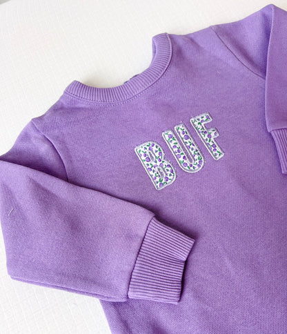 Spring BUF Applique Onesie - Purple