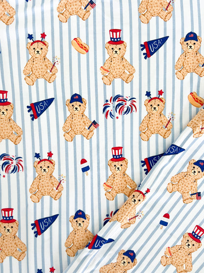 Fourth of July Bear Bamboo Shortie