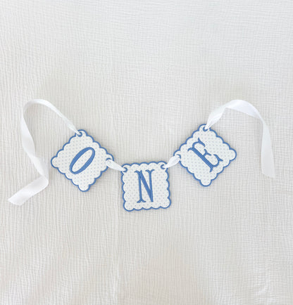Blue Polka Dot High Chair Sign
