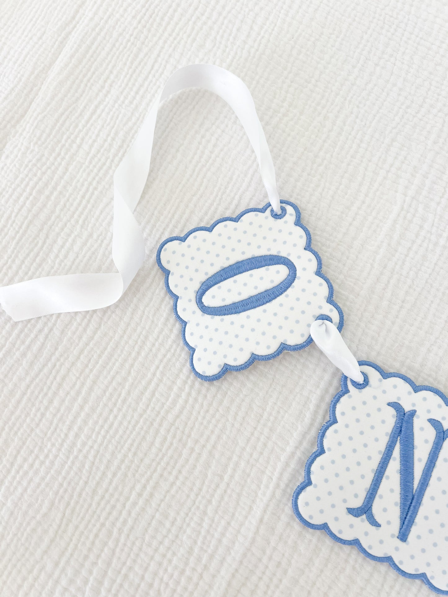 Blue Polka Dot High Chair Sign