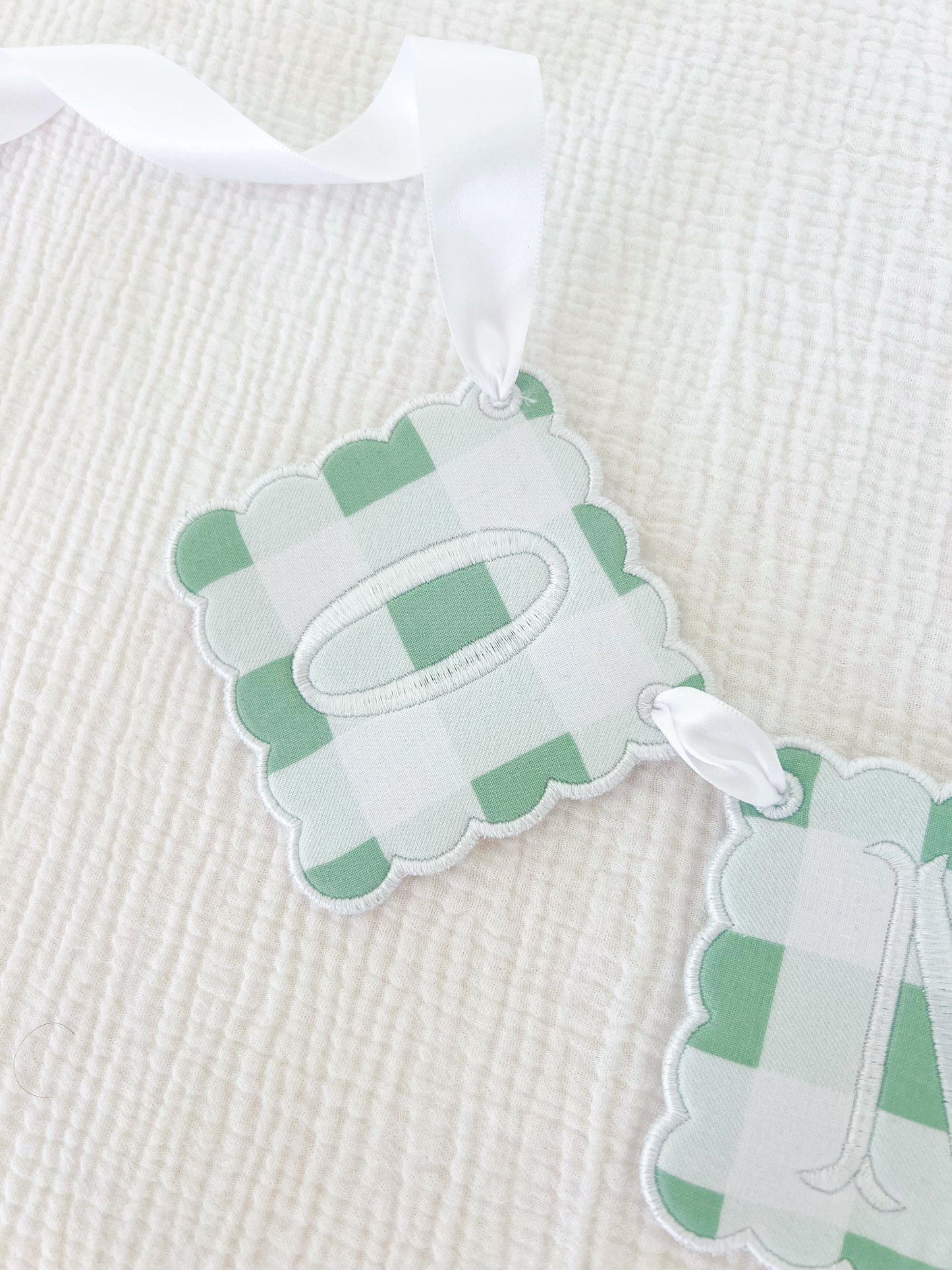 Green Gingham High Chair Sign