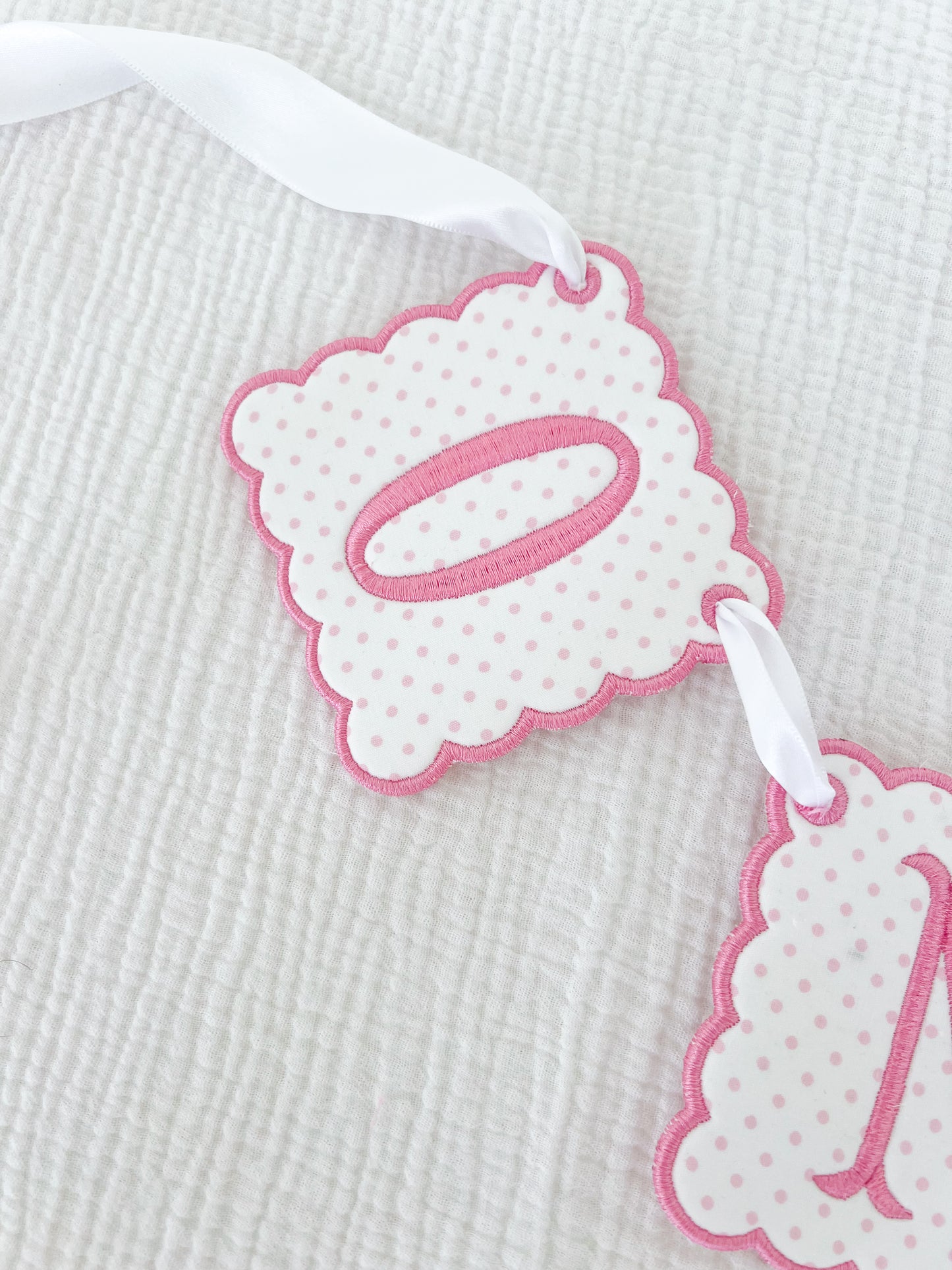 Pink Polka Dot High Chair Sign