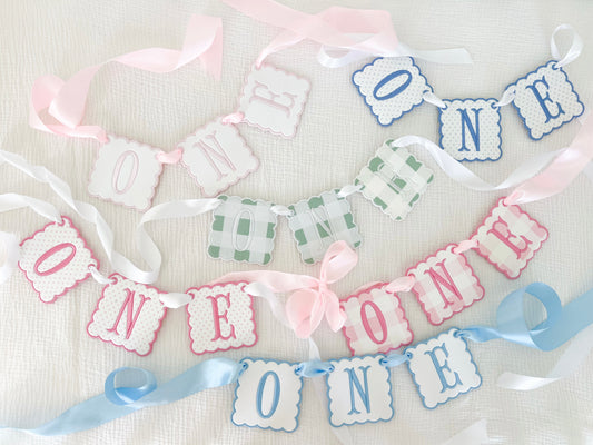 Blue & White High Chair Sign