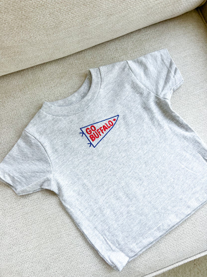 Buffalo Football Pennant Tee - Ash Gray
