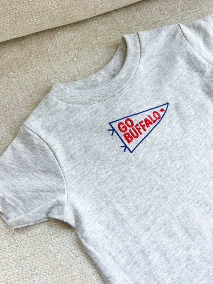 Buffalo Football Pennant Tee - Ash Gray