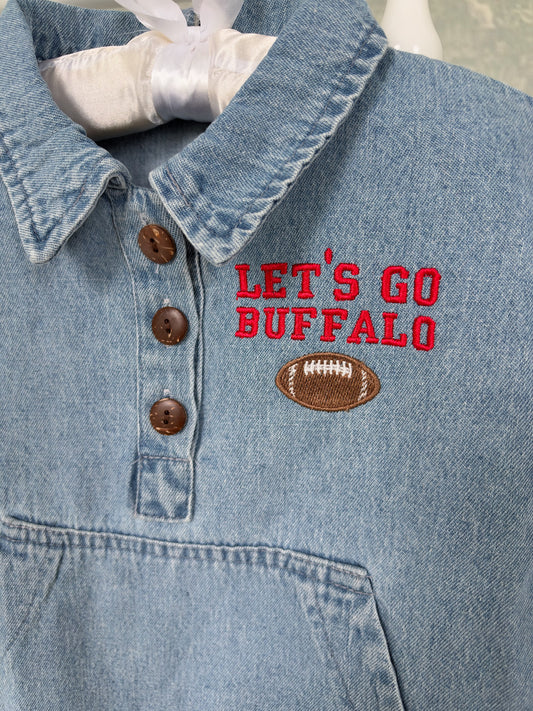Let's Go Buffalo Embroidered Denim Bubble - view 2