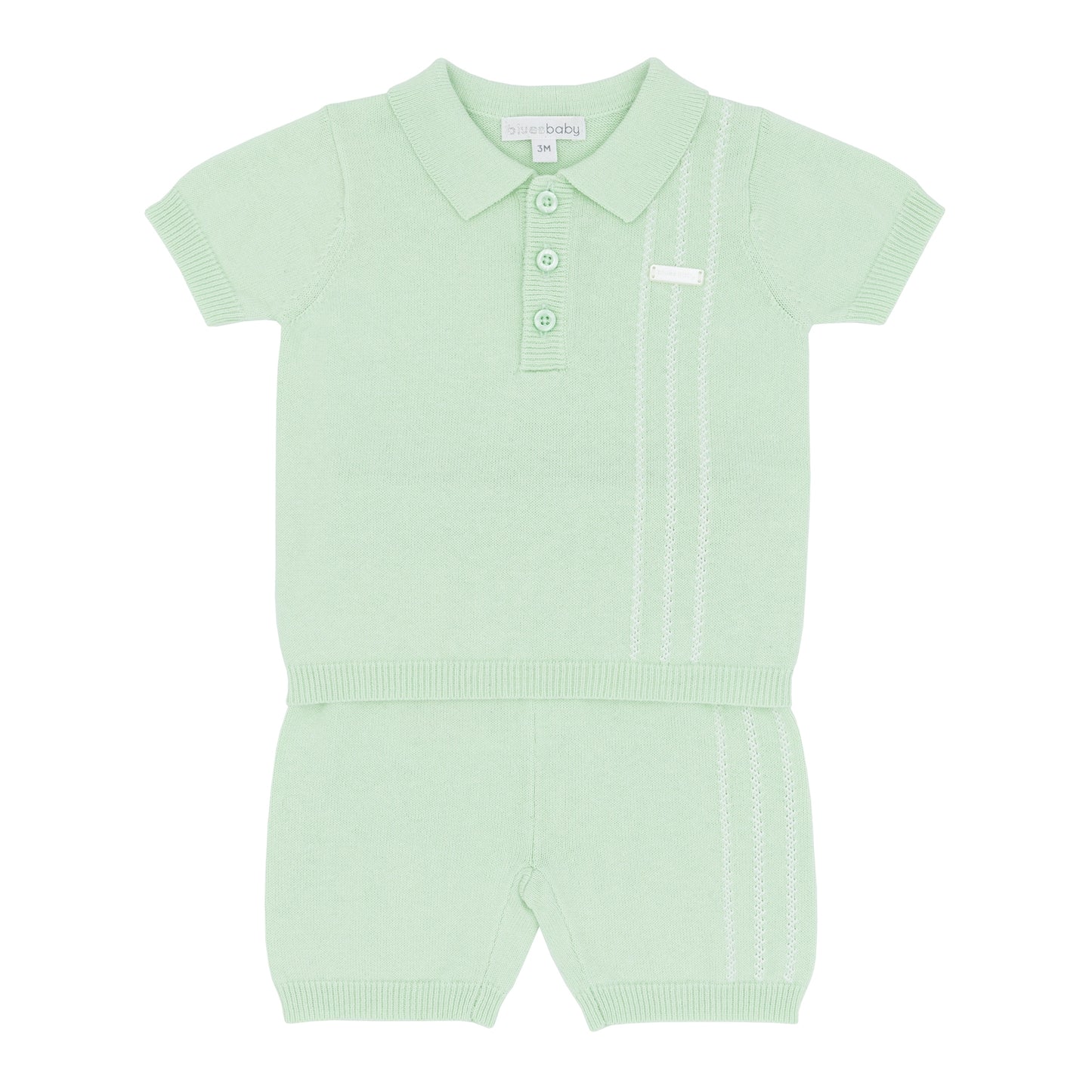 Boys Mint Knitted Short Set