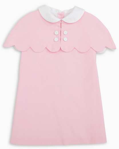 The Capelet Dress - Pink Pinwale Corduroy