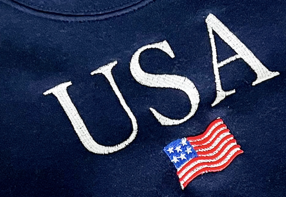 Navy USA Flag Sweatshirt