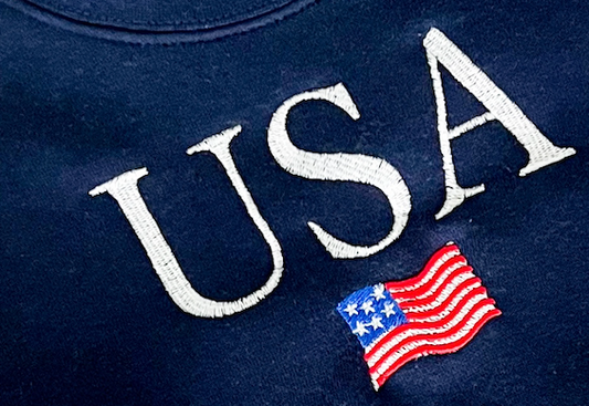 Navy USA Flag Sweatshirt