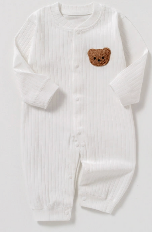 Bear Onesie - White