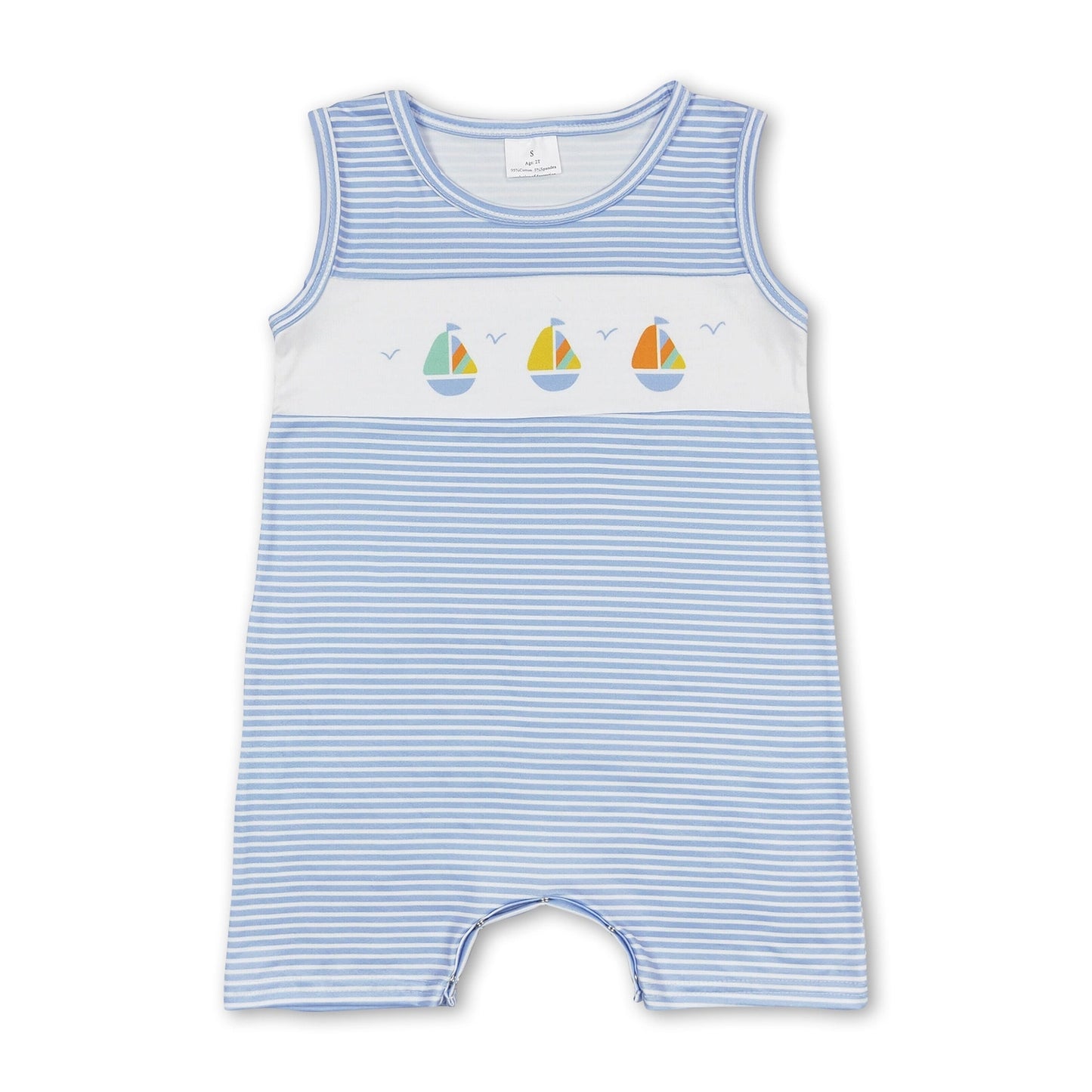 Sleeveless Stripe Boat Jon Jon